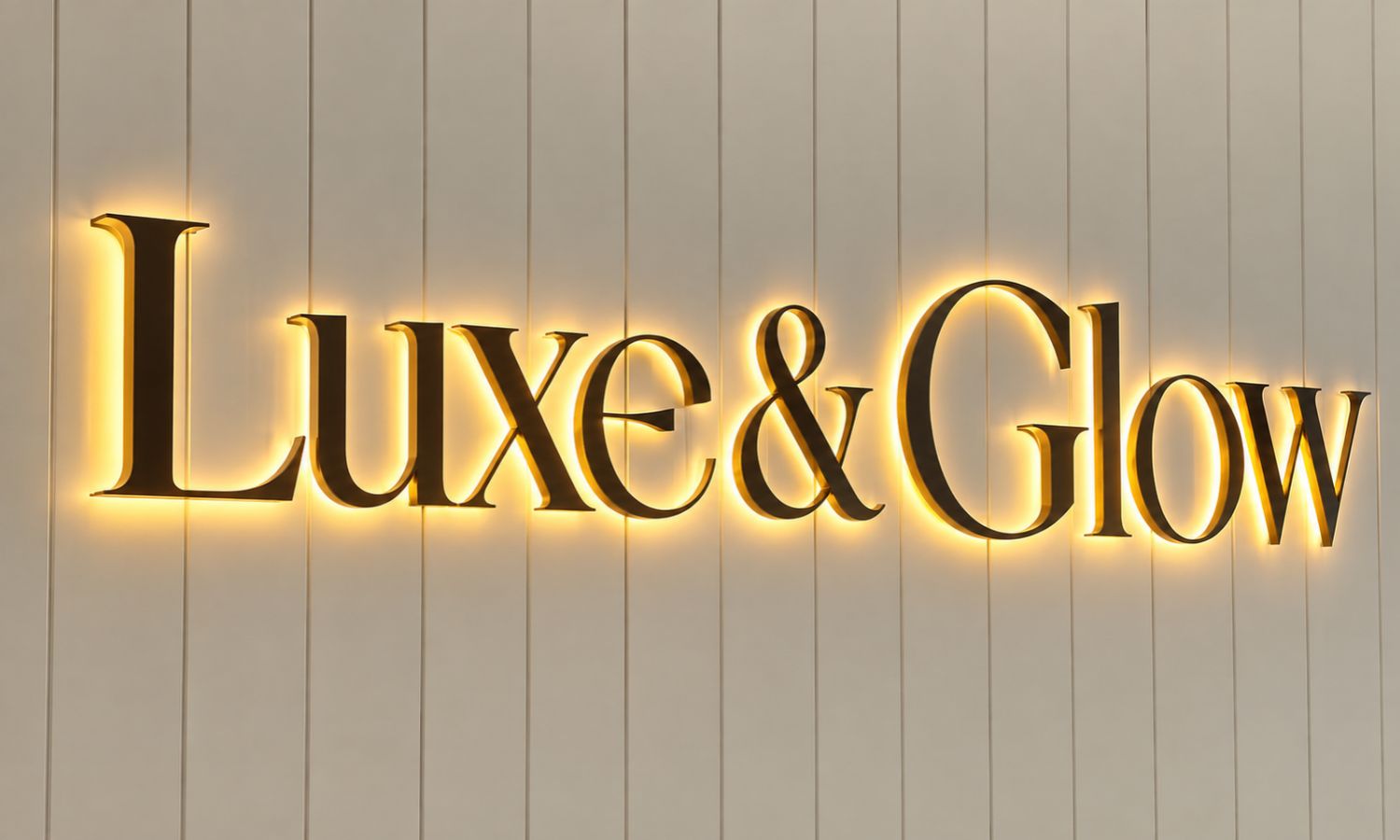 Halo-Lit Reception Signs detail 2 — Manchester Signs Centre