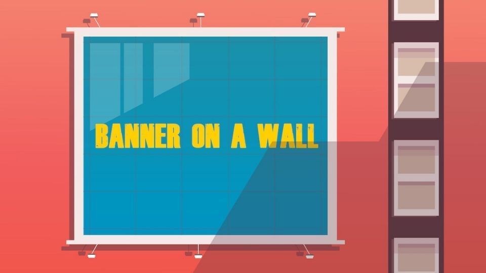 (In the image a standard wall projection sign can be seen) What is a Wall Projection Sign