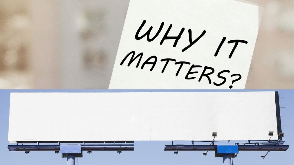 (In the image a side note can be seen for why it matters and a hoarding board is shown as well) Why Professional Hoarding Boards Printing Matters for Brand Visibility