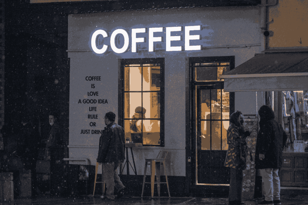 (This image shows a shop front sign board)