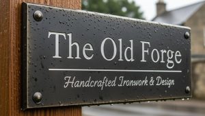 Outdoor business signage in the UK made from long-lasting signage materials exposed to weather conditions.